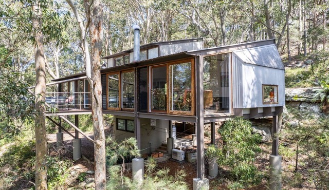 Snuggled in the Treetops with bay views