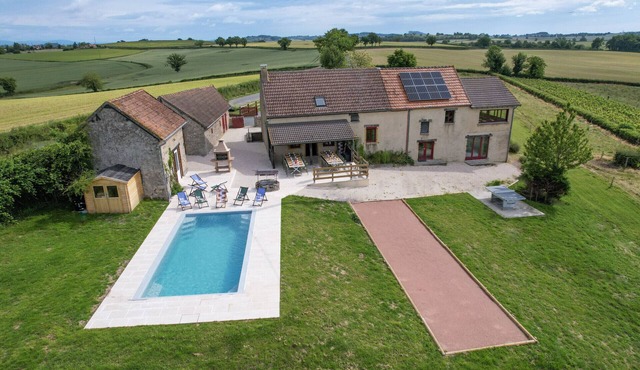 So Villa Molise au Blanc (71) - Heated pool - Sauna - 2h from Lyon - 30p.