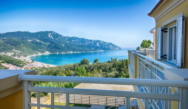 Sofia Apartment 1 - Panoramic sea view over the entire bay of Agios Georgios Pagi