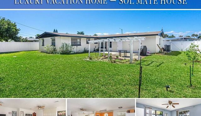 Sol Mate House - Beach-side - 3BR/2BA