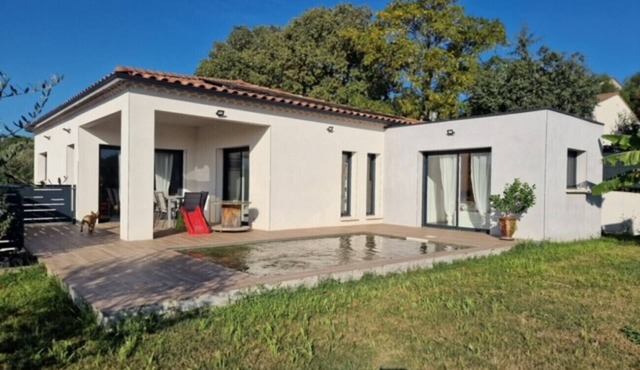 Soleil du Sud, a holiday home for 6 people with private pool in the Gard region of France.