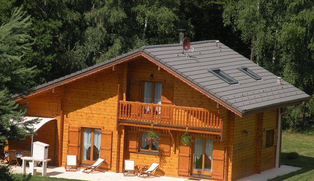 Solid wood chalet with designer and comfortable interior
