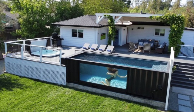Sonoma Country Escape: 85° Pool, Hot Tub, Bocce & Garden. 5 min from Son. Plaza