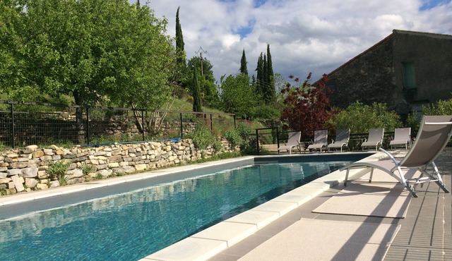 South Ardeche, Balazuc listed site, charming gîte La Maison des Vignes swimming pool