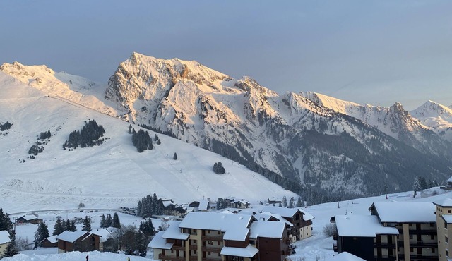 South-facing mountain-view apartment with ski-in, ski-out convenience