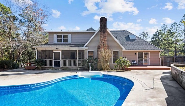 Southern Pines Getaway with Pool & Movie Theater!