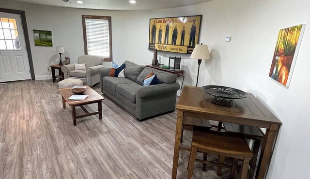 Soybean Bin Cozy Grain Bin retreat on a mini working farm.