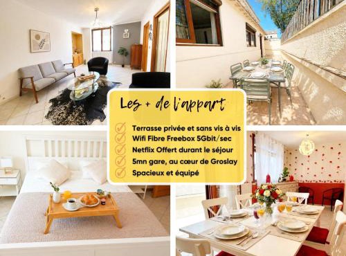 Spacieux 3chambres,15mn paris, terrasse, parking