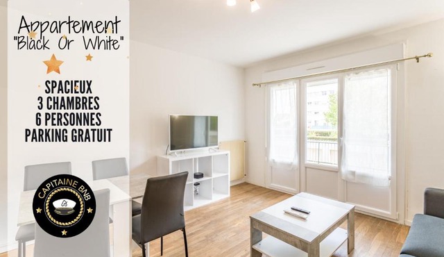 Spacieux appartement - 6 personnes - Parking gratuit