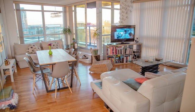 Spacious 1-bedroom condo in adorable Toronto with AC and gym access