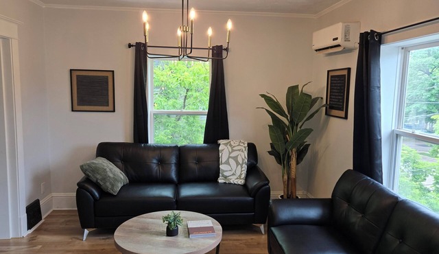 Spacious 2-Bedroom Near Downtown Moncton | Parking, AC & Private Backyard