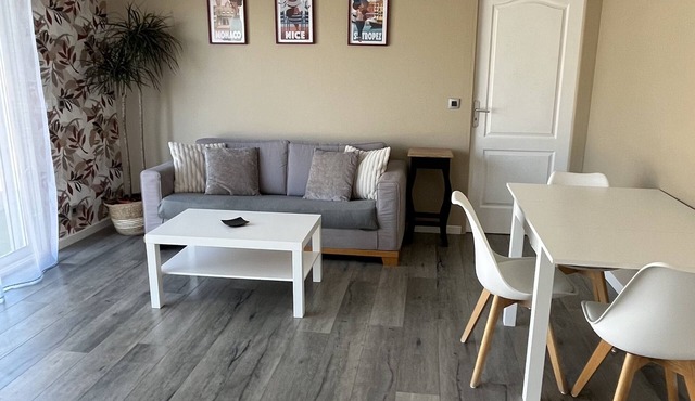 Spacious 2-room apartment 30 minutes from Nice