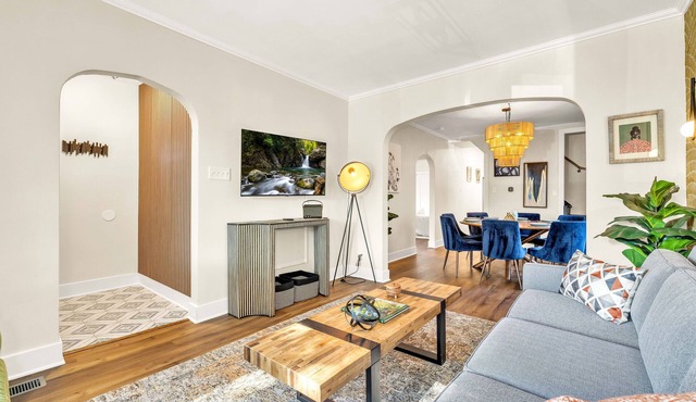 Spacious 2BR Retreat Full Basement Coffee Bar Pet Friendly