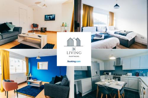 Spacious 3 Bedroom House - Sleeps 5 - Free Parking - By EKLIVING LUXE Short Lets & Serviced Accommodation