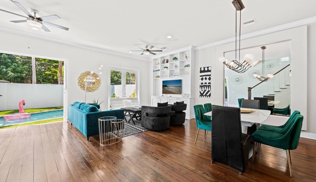 Spacious 3BR Home w/Heated Pool | Near Beach & Dining | Rooftop Deck