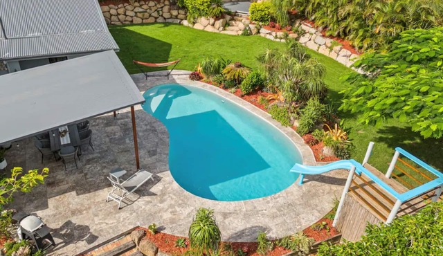 Spacious 4-bed, 2-bath property with granny flat pool . pet-friendly