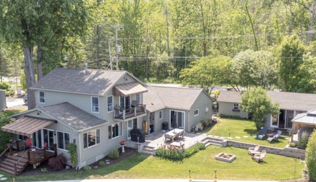 Spacious 4-bedroom house on Conesus Lake. 110 feet of lakefront with hot tub