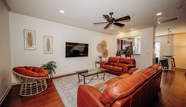Spacious 4-bedroom townhome in charming Cary with WiFi, AC