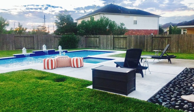Spacious 4-bedroom with pool great for families, groups and longer stays.