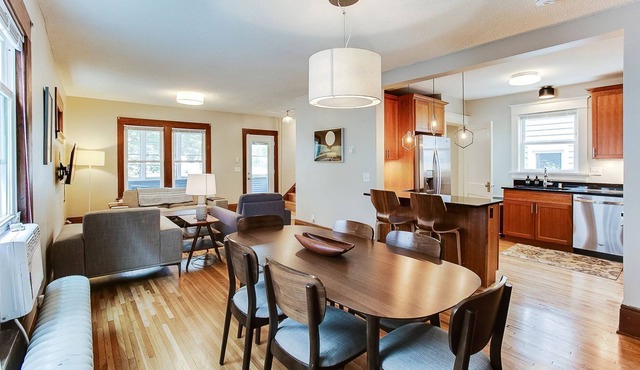 Spacious 4 BR 2 BA single family house with mid-century style furnishings