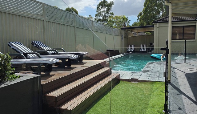 Spacious 5 bedroom home with a pool, perfect for family getaways.