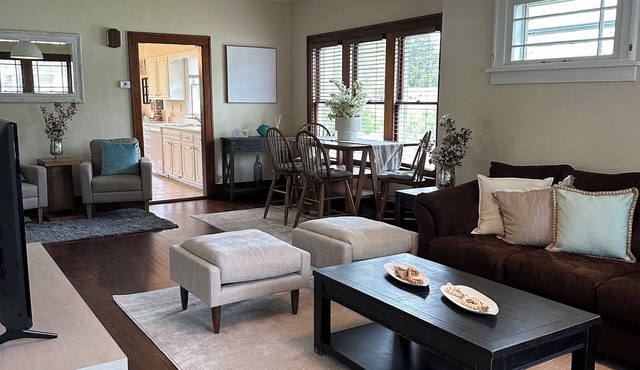 Spacious 5-bedroom house on a quiet street right off the lake near the academy