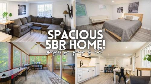 Spacious 5-Bedroom Retreat for 12 in Serene Neighborhood Near Louisville's Best Attractions