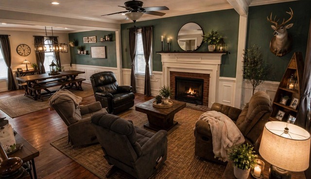 Spacious 6-bedroom house near lake in Appling with AC