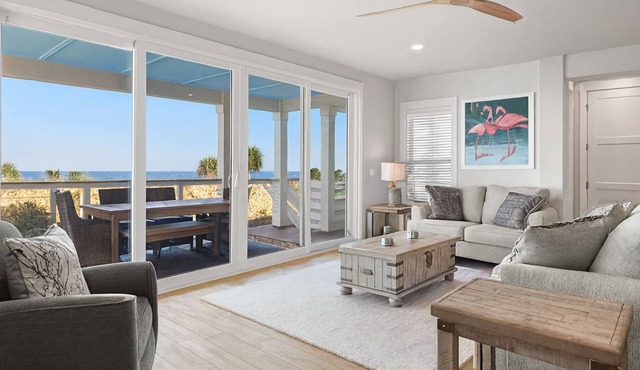 Spacious and Modern Beachfront Home with Direct Beach Access