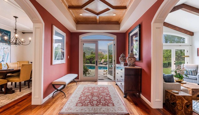 Spacious and Serene Family Home with Pool in Gated Pacific Palisades community