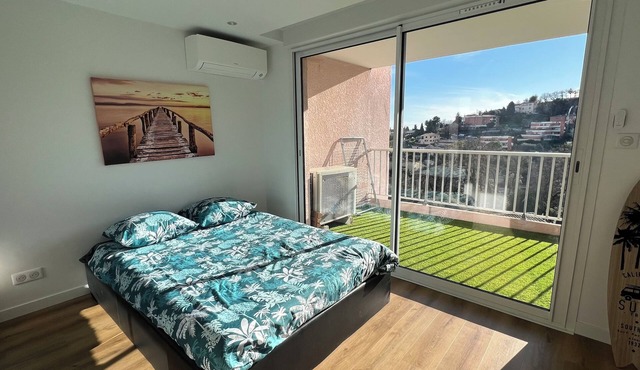 ✨spacious Apartment Refurbished Sea View, Pool&Garage 15 min from the Beaches