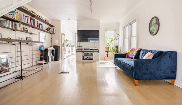 Spacious, artful 4-bedroom house in Brooklyn with lush backyard, parking, A/C