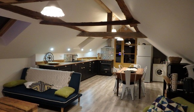 Spacious barn, comfortable for family stay. Charming place, outdoor terrace