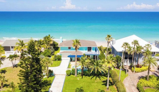 Spacious Beachfront Pool Home in charming Melbourne Beach