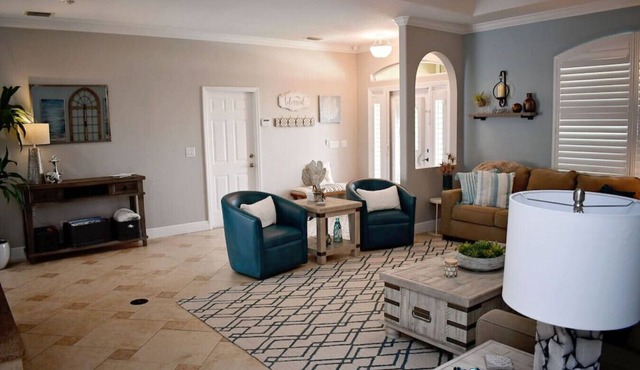 Spacious & Beautiful Cape Coral Retreat, Heated Pool, Boat Dock, and Game Room