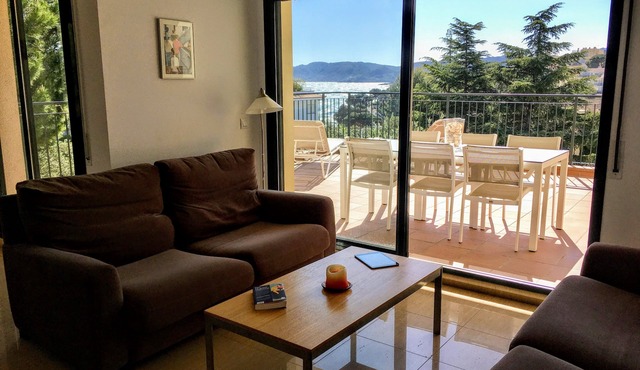 Spacious, bright, terrace and sea view garden, near beaches and harbor, air conditioning/wf