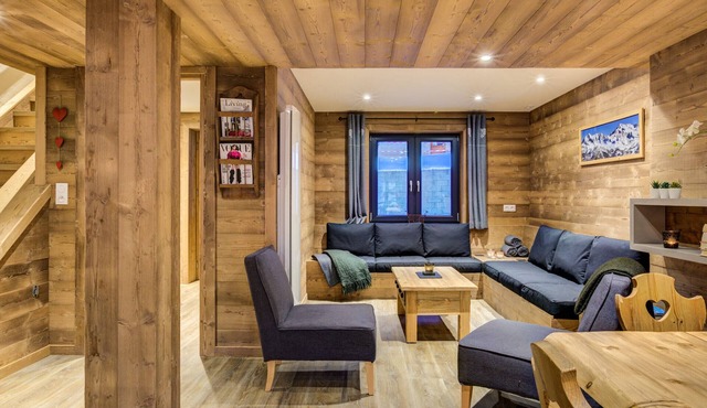 Spacious chalet in resort center, 10 people, pets allowed