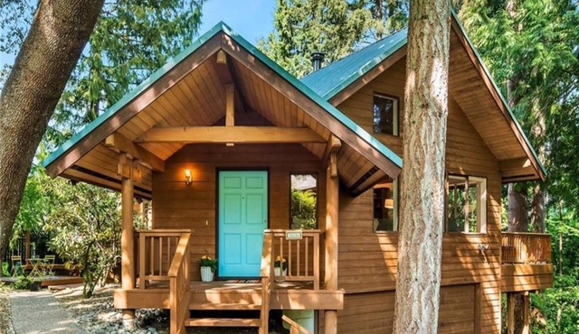 Spacious Cabin Style Home with Hot Tub, Sauna, AC, King Bed, Loft, Free Parking