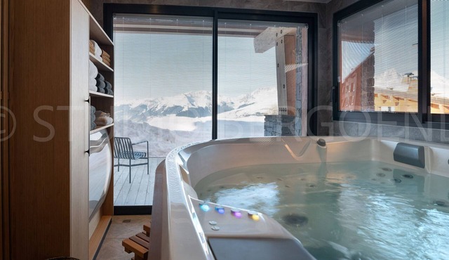 Spacious chalet with spa and private cinema for 14 people