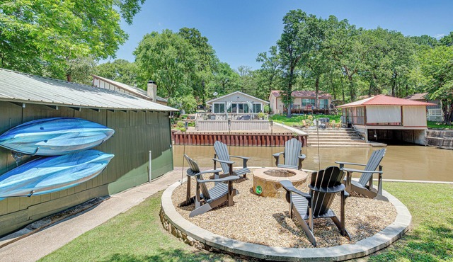 Spacious Deck: Waterfront Home in Gun Barrel City!
