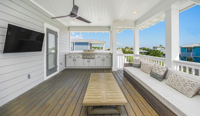 Spacious Deck With Built-In Grill- 110 Surfer Lane by Royal Destinations