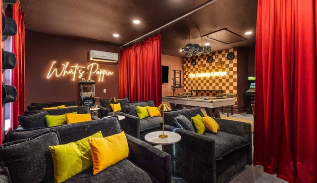 Spacious Family Getaway w/Heated Pool, Fire Pit, Hot Tub, Movie Theater
