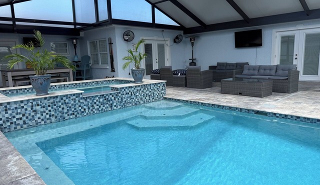 Spacious Florida Gem: 3 Bed, 3 Bath Rental Boasting Private Pool, Hot Tub, Dock