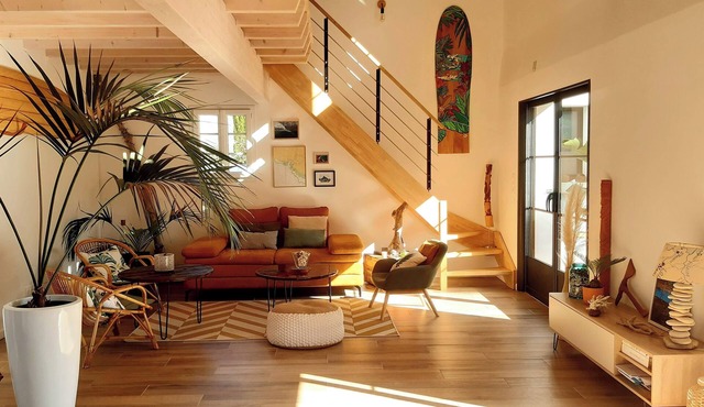 Spacious house on the edge of the forest and close to the beach.