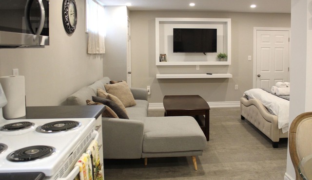 Spacious fully private studio basement & parking
