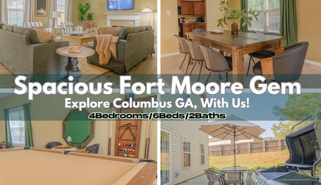 Spacious Gem Near Fort Moore|4br|2bt|Bbq