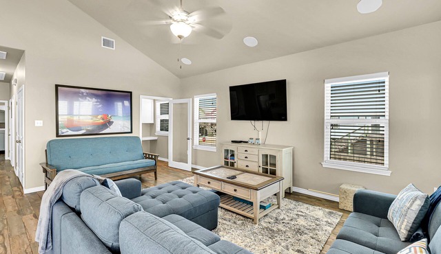 Spacious gulf view home on north beach with enclosed yard & balconies