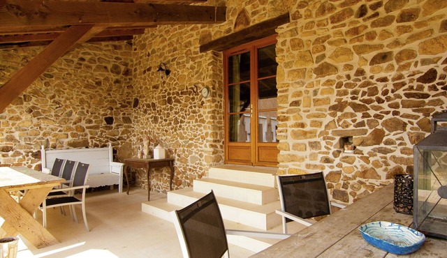 Spacious holiday home with heated pool.