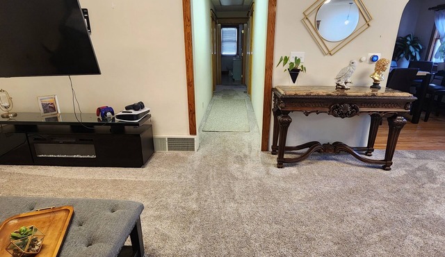 Spacious home in downtown Scottsbluff with hot tub and large backyard deck.