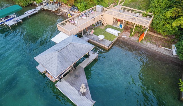 Spacious home with private lake front